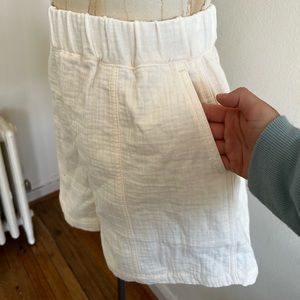 Madewell Cream Gauze Shorts